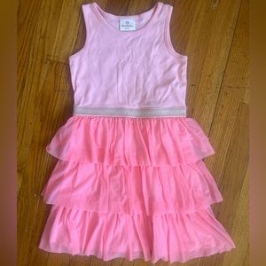 Hanna Andersson Size 130 (8 years) Pink Tulle Tiered Easter Sleeveless Dress